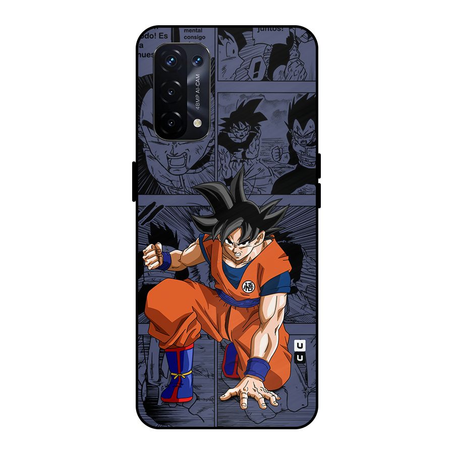 Goku Manga Art Metal Back Case for Oppo A74 5G
