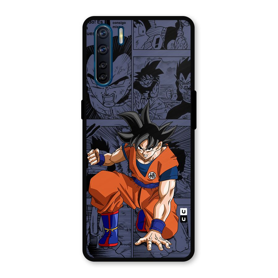 Goku Manga Art Metal Back Case for Oppo F15