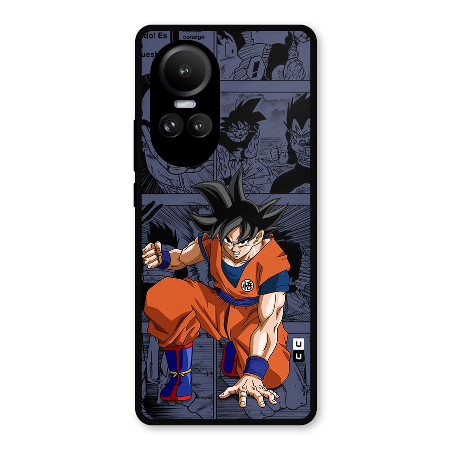 Goku Manga Art Metal Back Case for Oppo Reno10