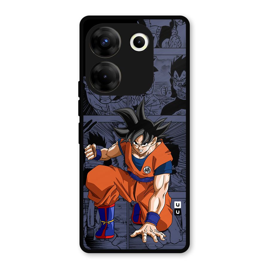 Goku Manga Art Metal Back Case for Tecno Camon 20 Pro
