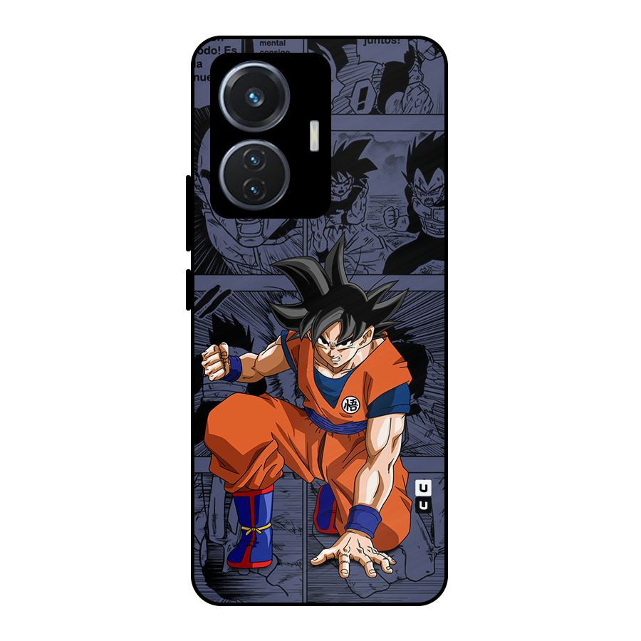 Goku Manga Art Metal Back Case for Vivo T1 44W