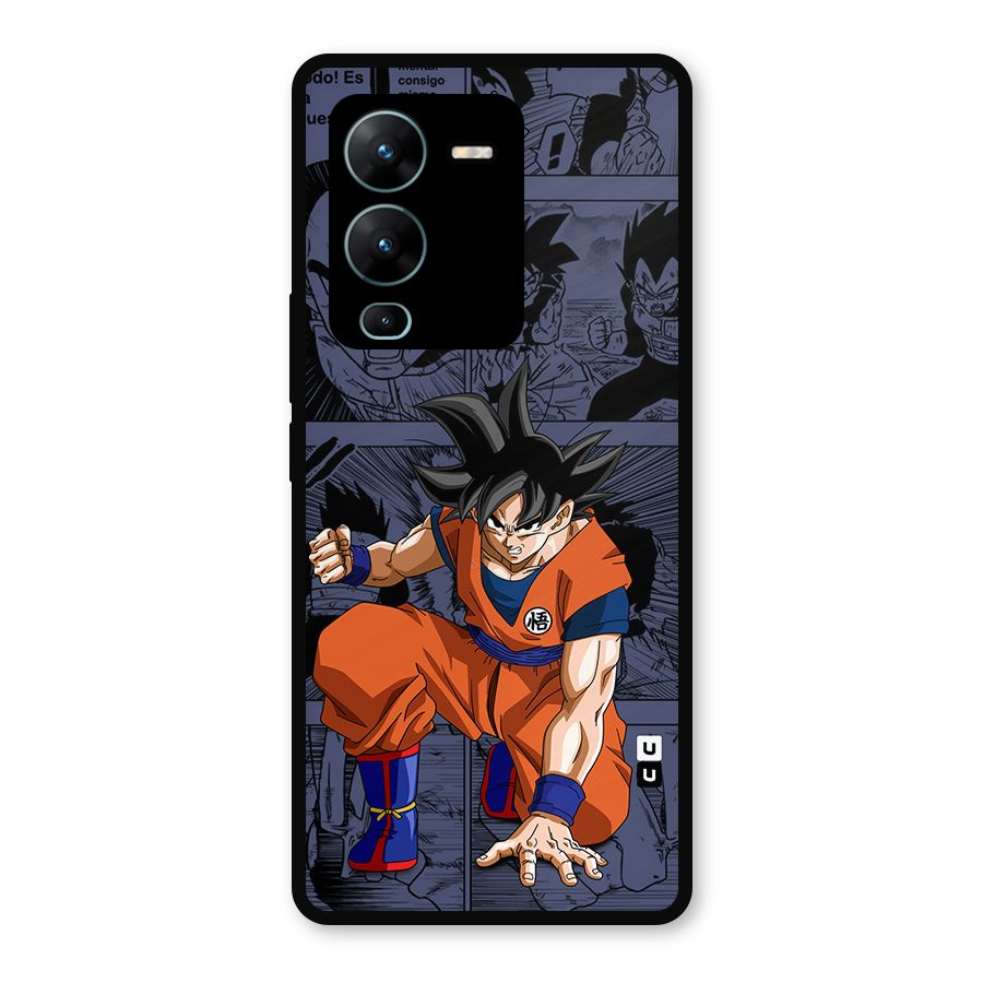Goku Manga Art Metal Back Case for Vivo V25 Pro