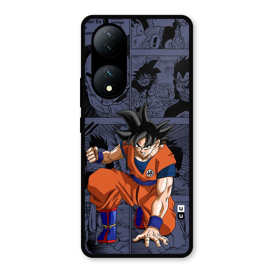 Goku Manga Art Metal Back Case for Vivo Y100a