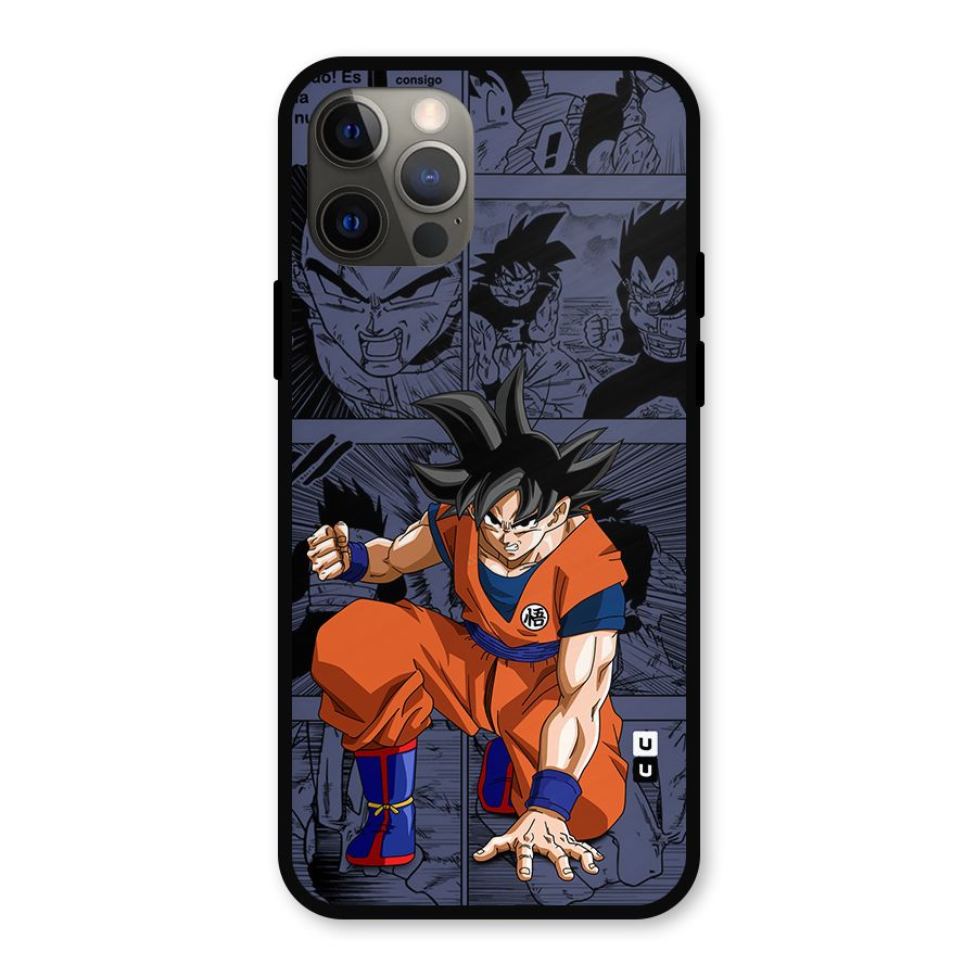 Goku Manga Art Metal Back Case for iPhone 12 Pro
