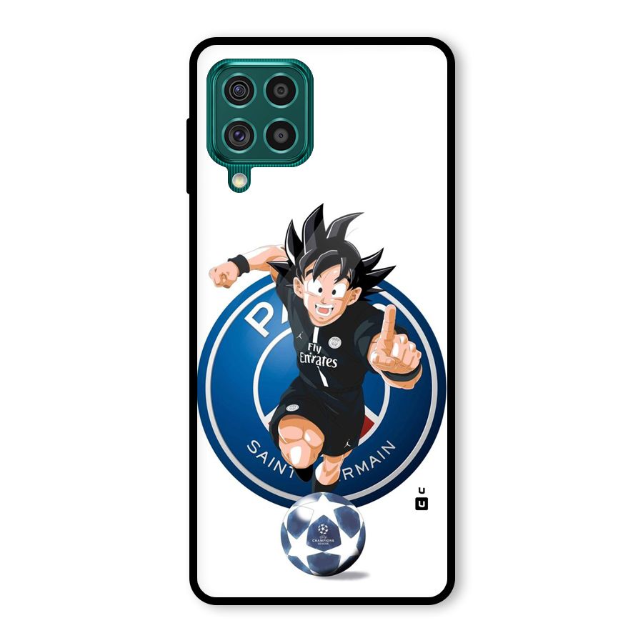 Goku Playing Goku Glass Back Case for Galaxy F62