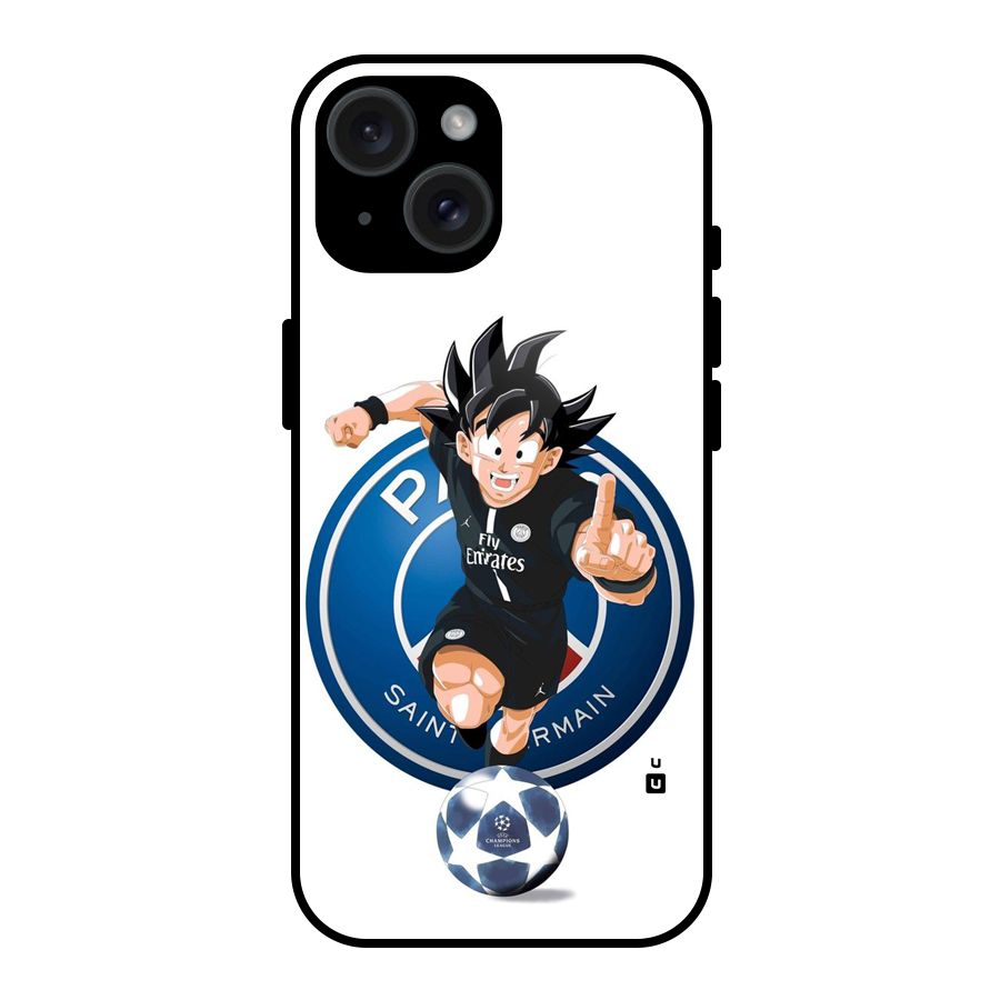 Goku Playing Goku Glass Back Case for iPhone 15