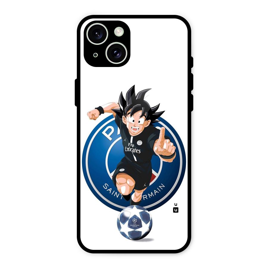 Goku Playing Goku Glass Back Case for iPhone 15 Plus