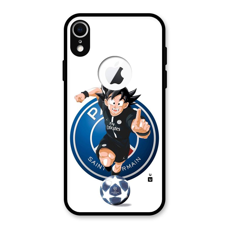 Goku Playing Goku Glass Back Case for iPhone XR Logo Cut