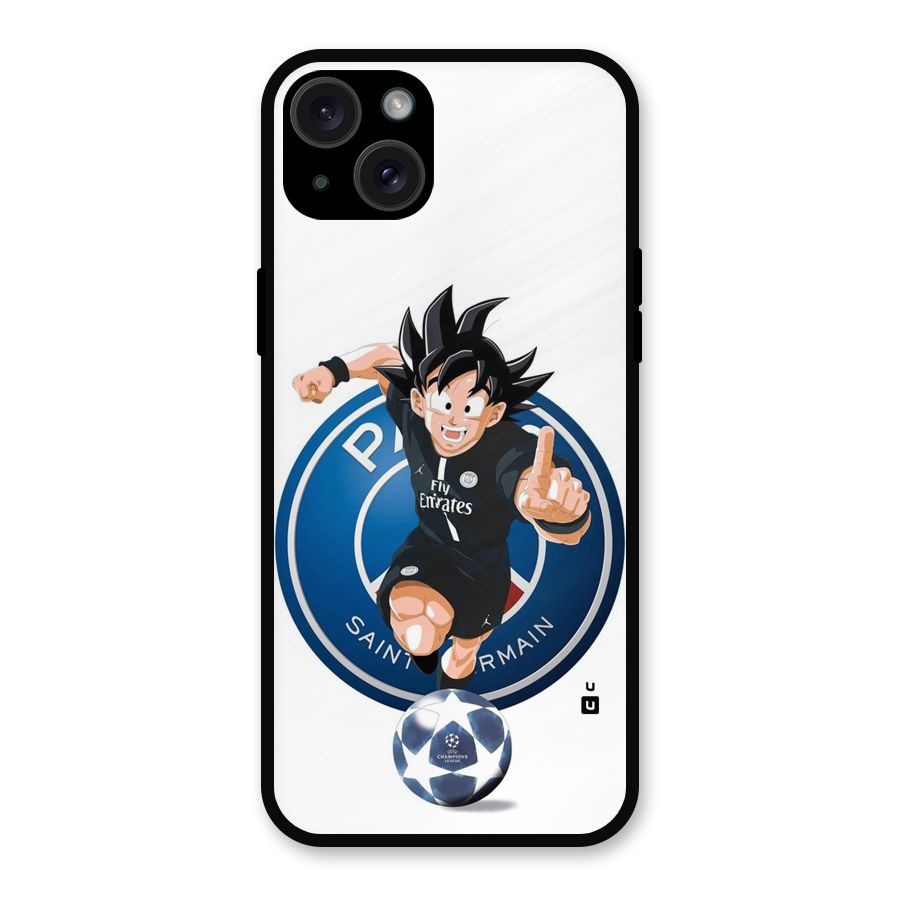 Goku Playing Goku Metal Back Case for iPhone 15 Plus