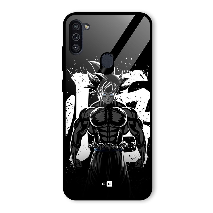 Goku Unleashed Power Glass Back Case for Galaxy M11