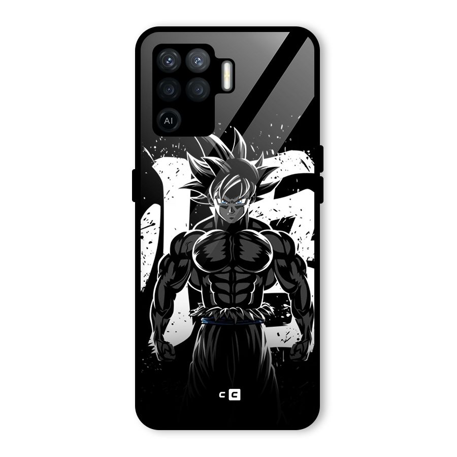 Goku Unleashed Power Glass Back Case for Oppo F19 Pro