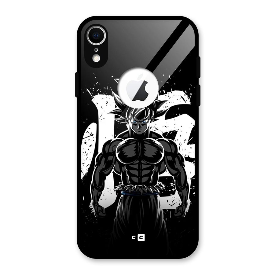 Goku Unleashed Power Glass Back Case for iPhone XR Logo Cut