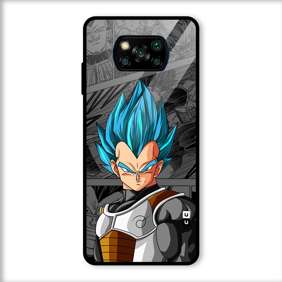 Goku Vegeta Art Glass Back Case for Poco X3