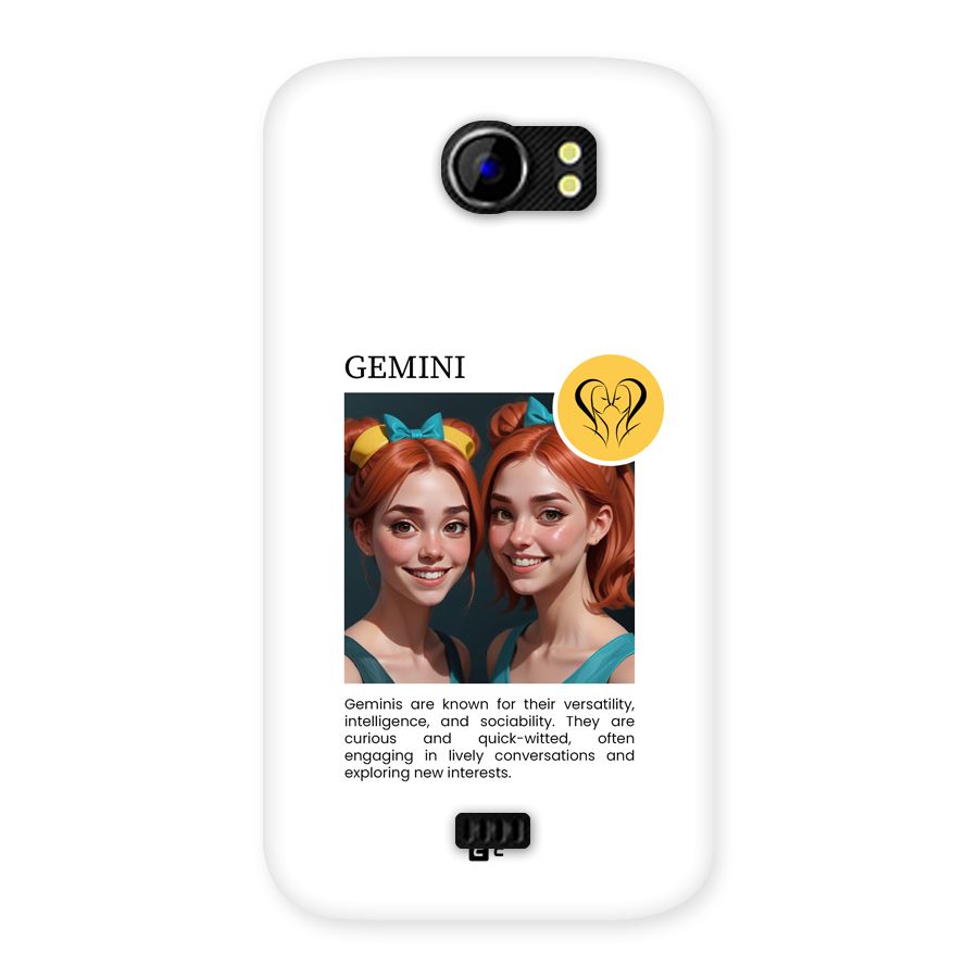 Golden Gemini Back Case for Canvas 2 A110