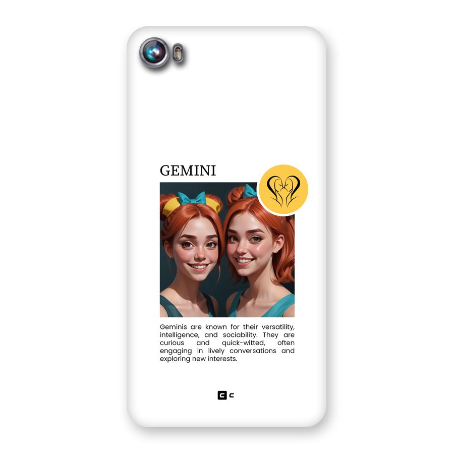 Golden Gemini Back Case for Canvas Fire 4 (A107)