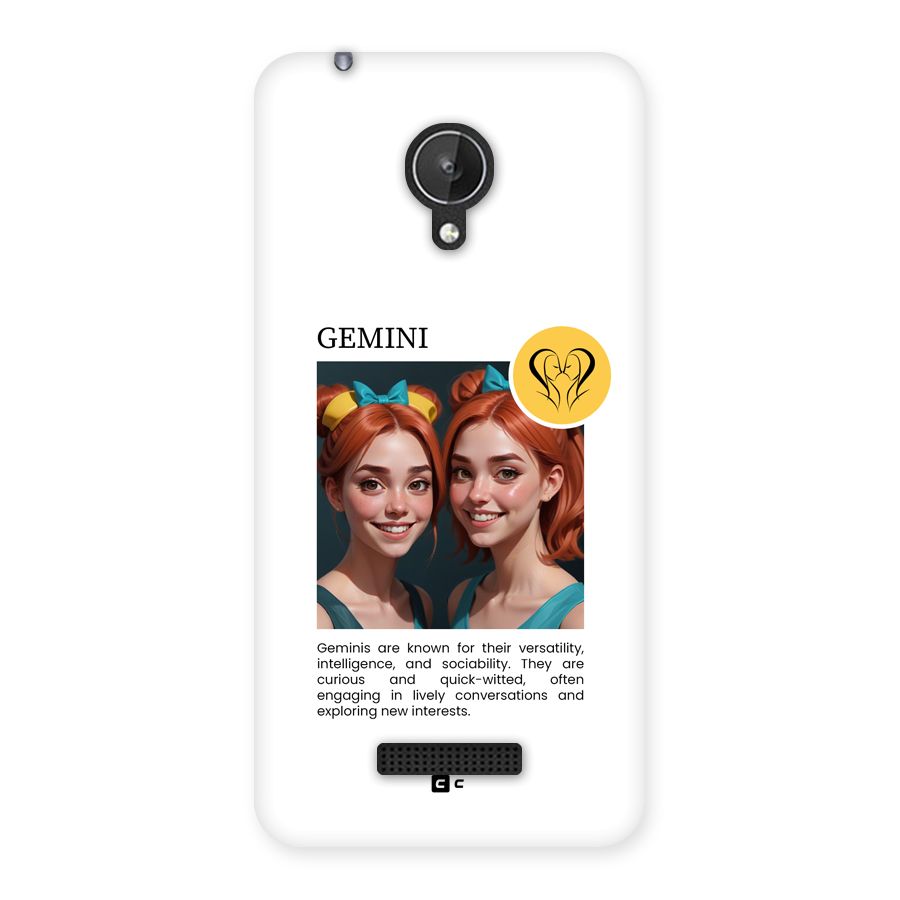 Golden Gemini Back Case for Canvas Spark Q380