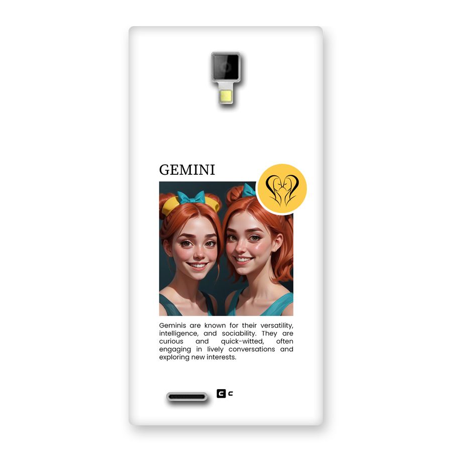 Golden Gemini Back Case for Canvas Xpress A99