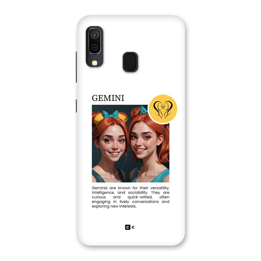 Golden Gemini Back Case for Galaxy A20