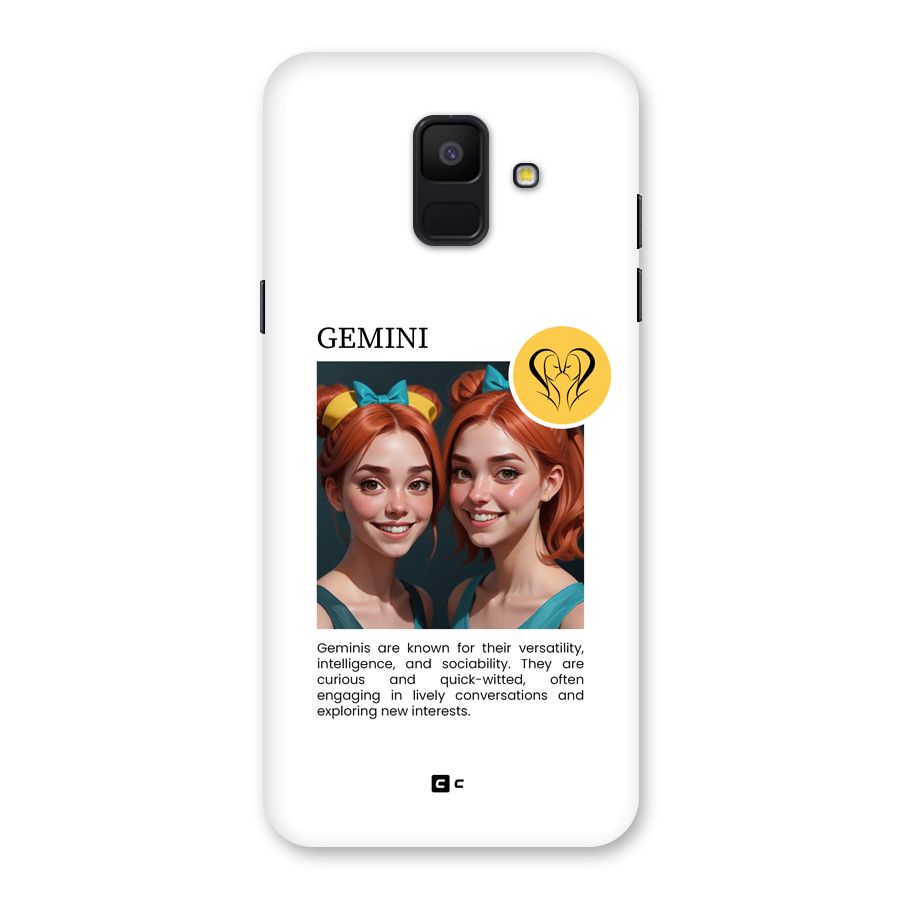 Golden Gemini Back Case for Galaxy A6 (2018)