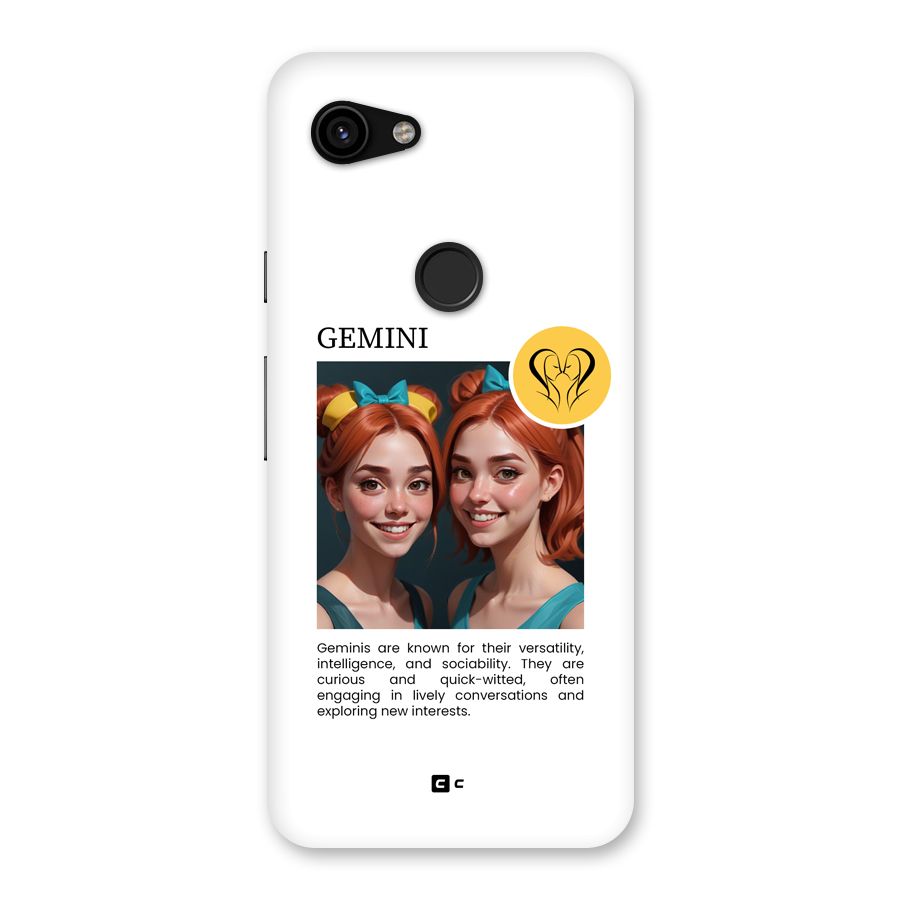 Golden Gemini Back Case for Google Pixel 3a