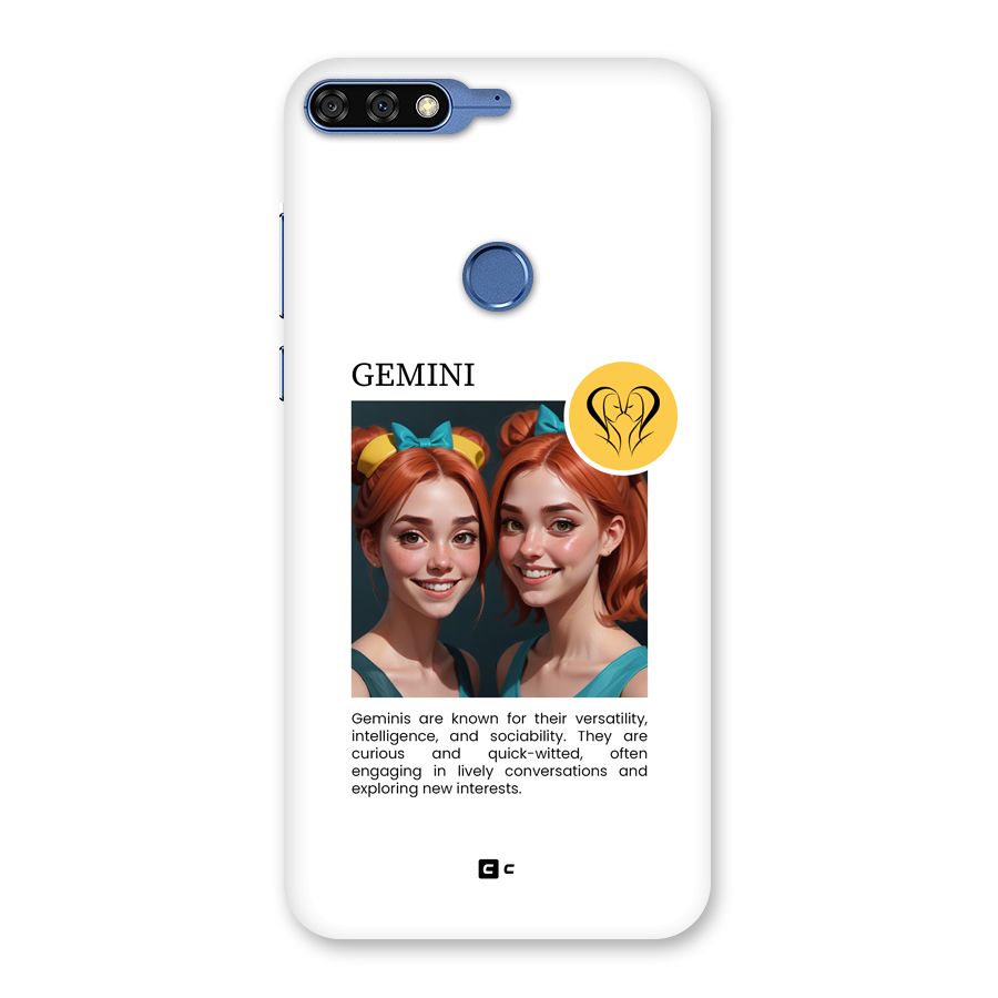 Golden Gemini Back Case for Honor 7C
