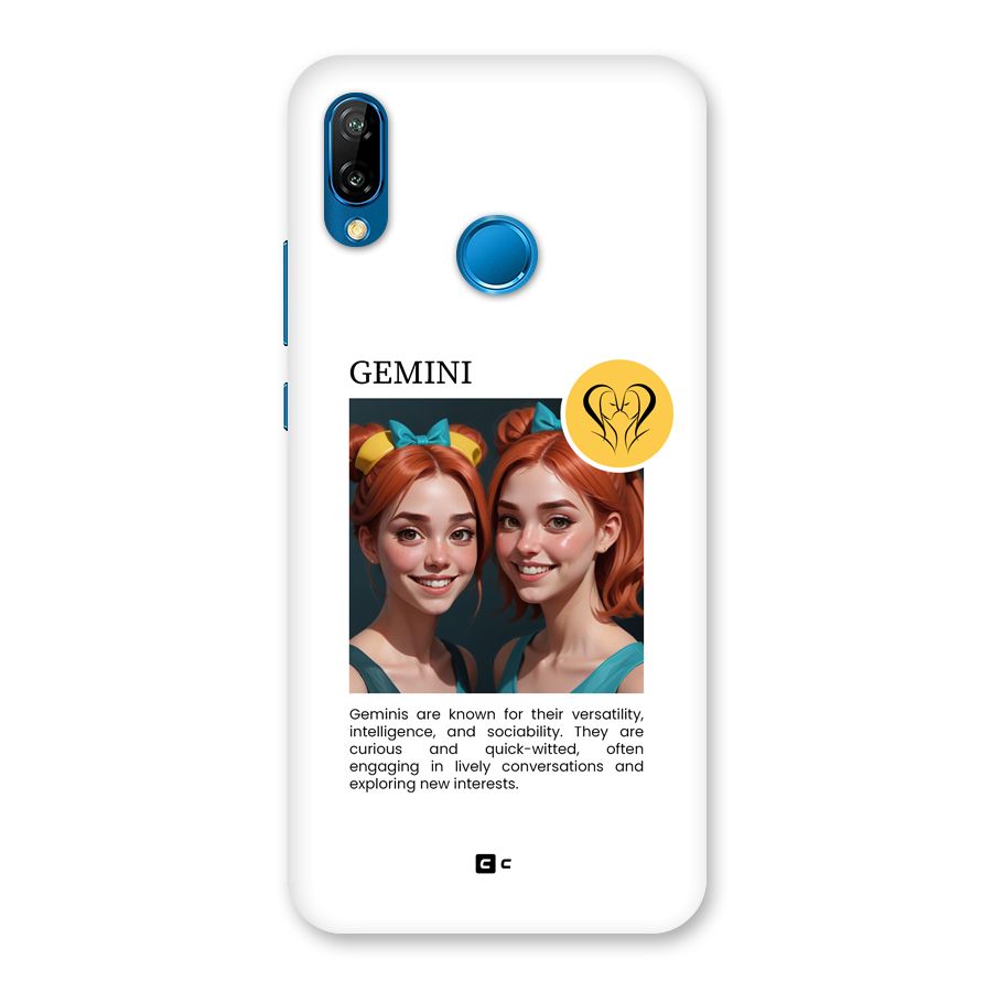 Golden Gemini Back Case for Huawei P20 Lite