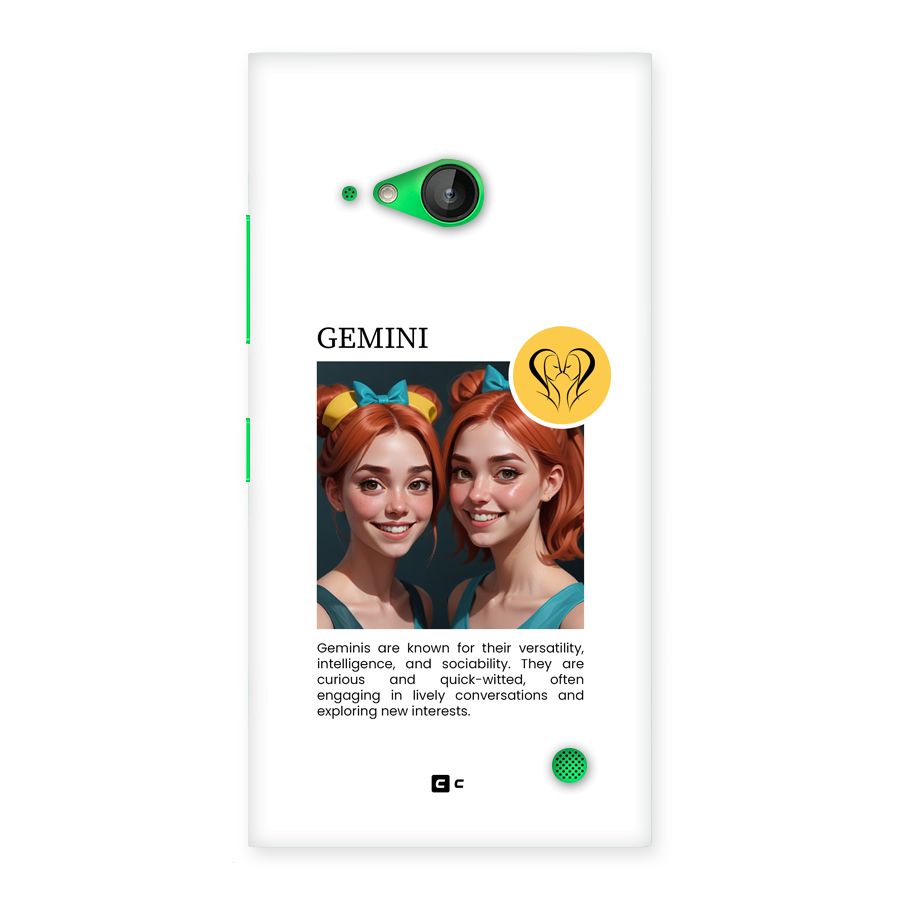 Golden Gemini Back Case for Lumia 730