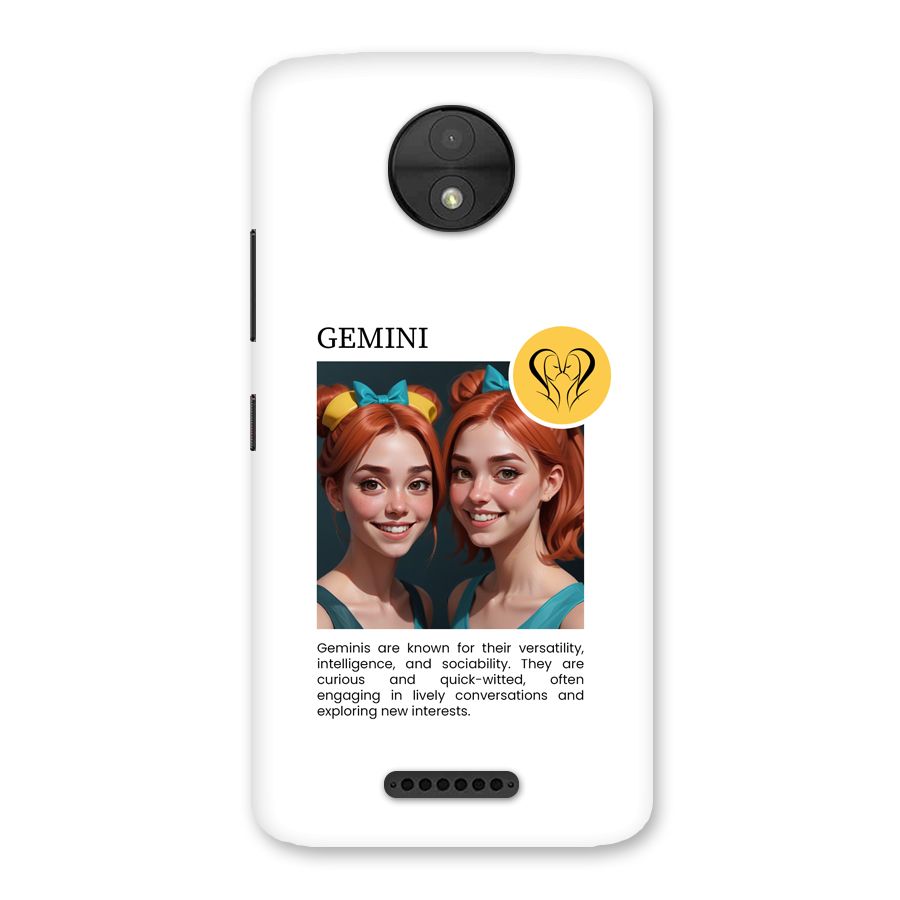Golden Gemini Back Case for Moto C