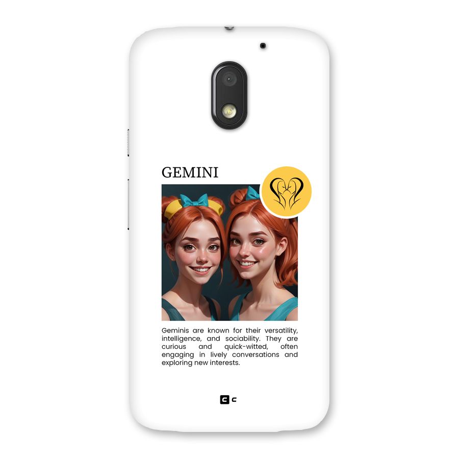 Golden Gemini Back Case for Moto E3 Power