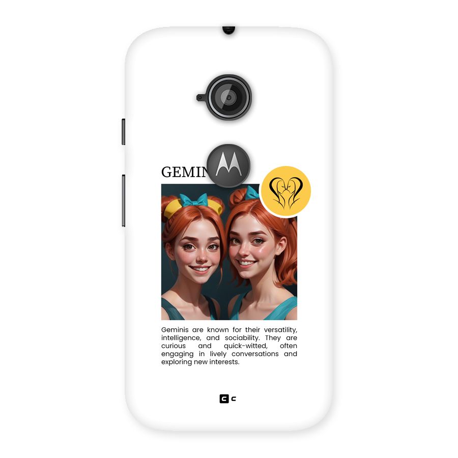 Golden Gemini Back Case for Moto E 2nd Gen