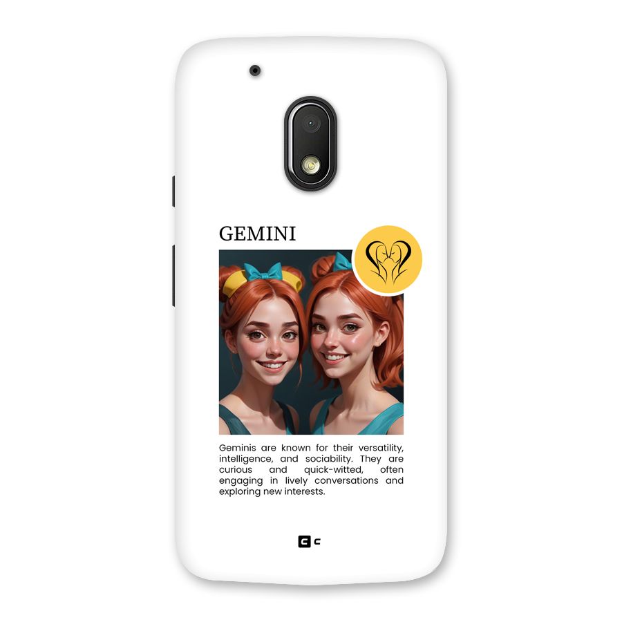 Golden Gemini Back Case for Moto G4 Play