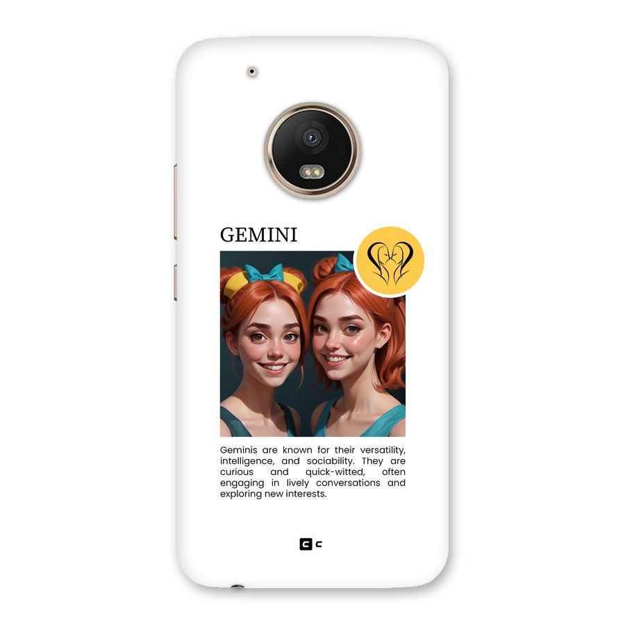 Golden Gemini Back Case for Moto G5 Plus