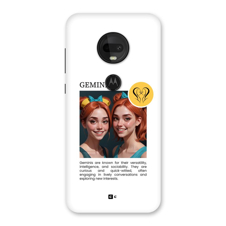 Golden Gemini Back Case for Moto G7