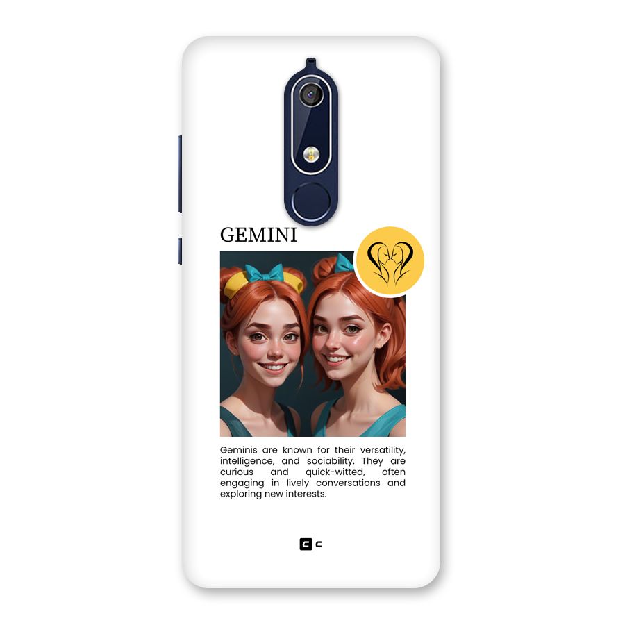 Golden Gemini Back Case for Nokia 5.1