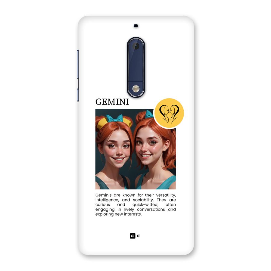 Golden Gemini Back Case for Nokia 5