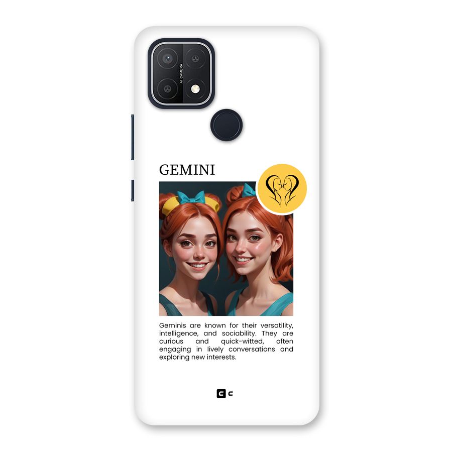 Golden Gemini Back Case for Oppo A15s