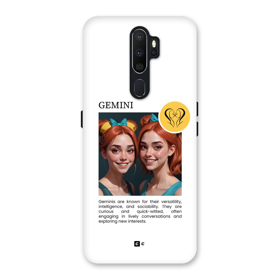 Golden Gemini Back Case for Oppo A5 (2020)