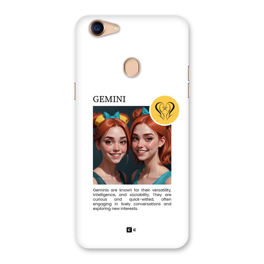 Golden Gemini Back Case for Oppo F5