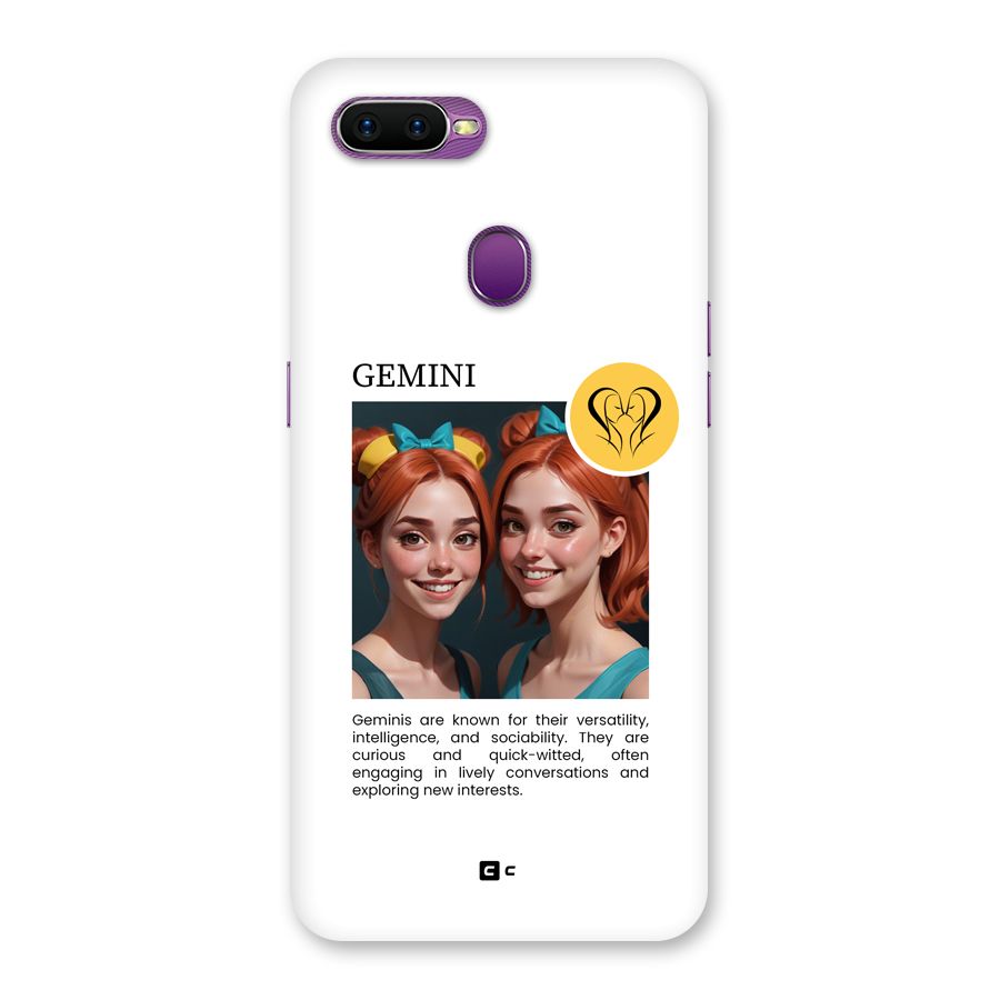 Golden Gemini Back Case for Oppo F9