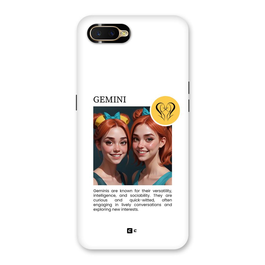 Golden Gemini Back Case for Oppo K1