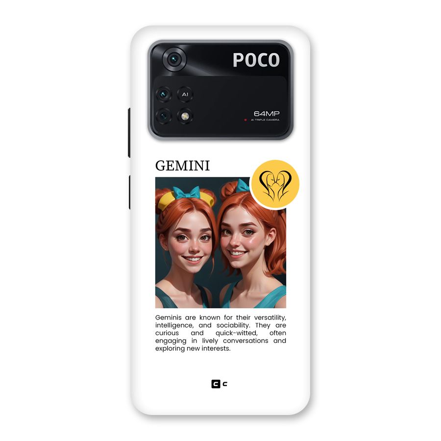 Golden Gemini Back Case for Poco M4 Pro 4G