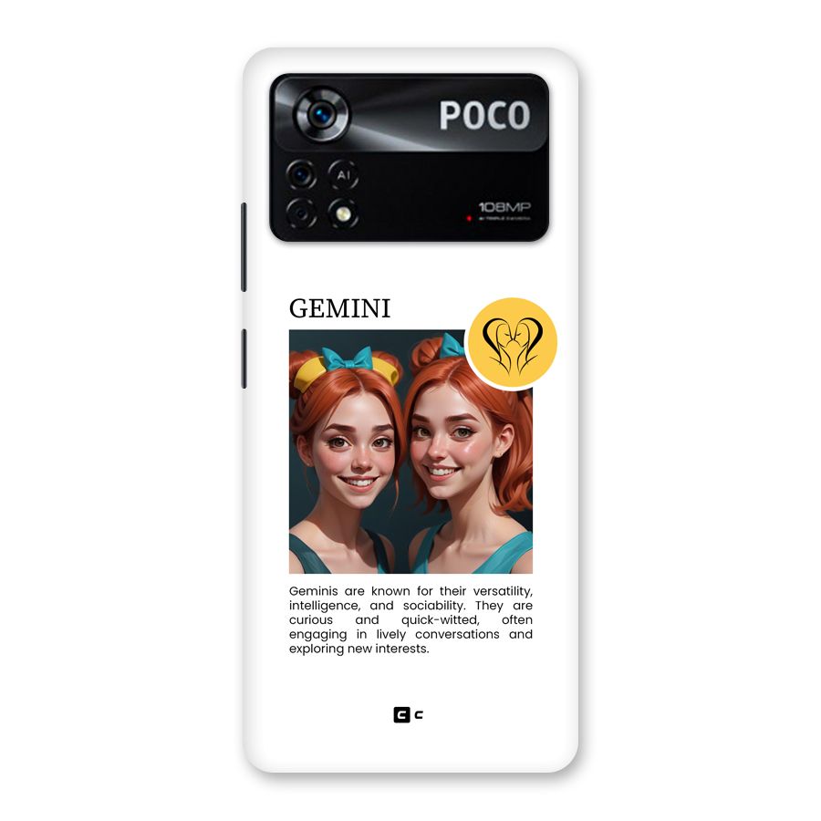 Golden Gemini Back Case for Poco X4 Pro 5G
