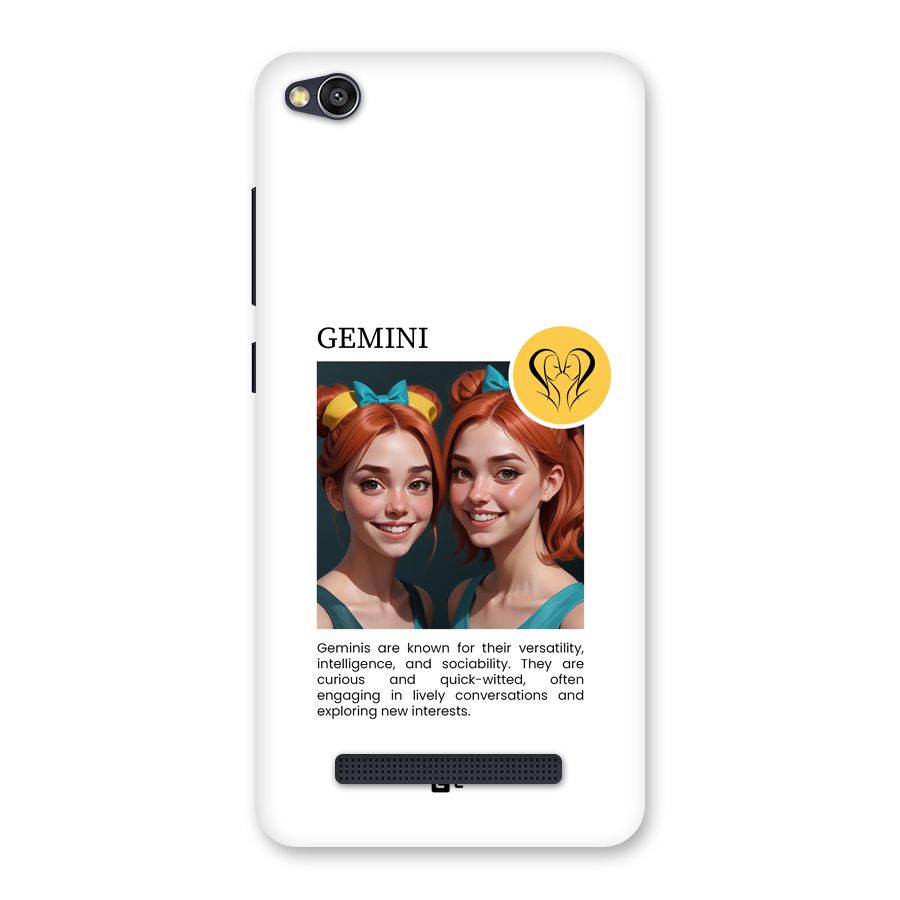 Golden Gemini Back Case for Redmi 4A