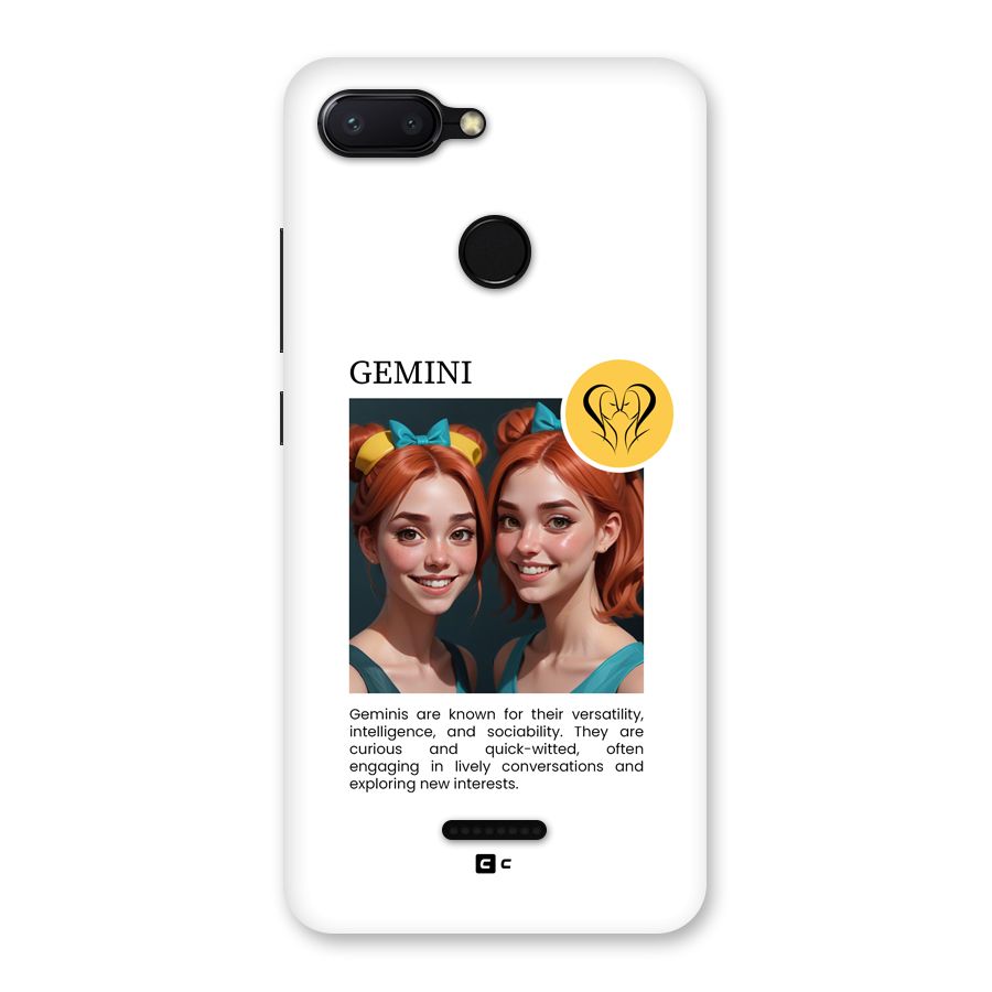 Golden Gemini Back Case for Redmi 6