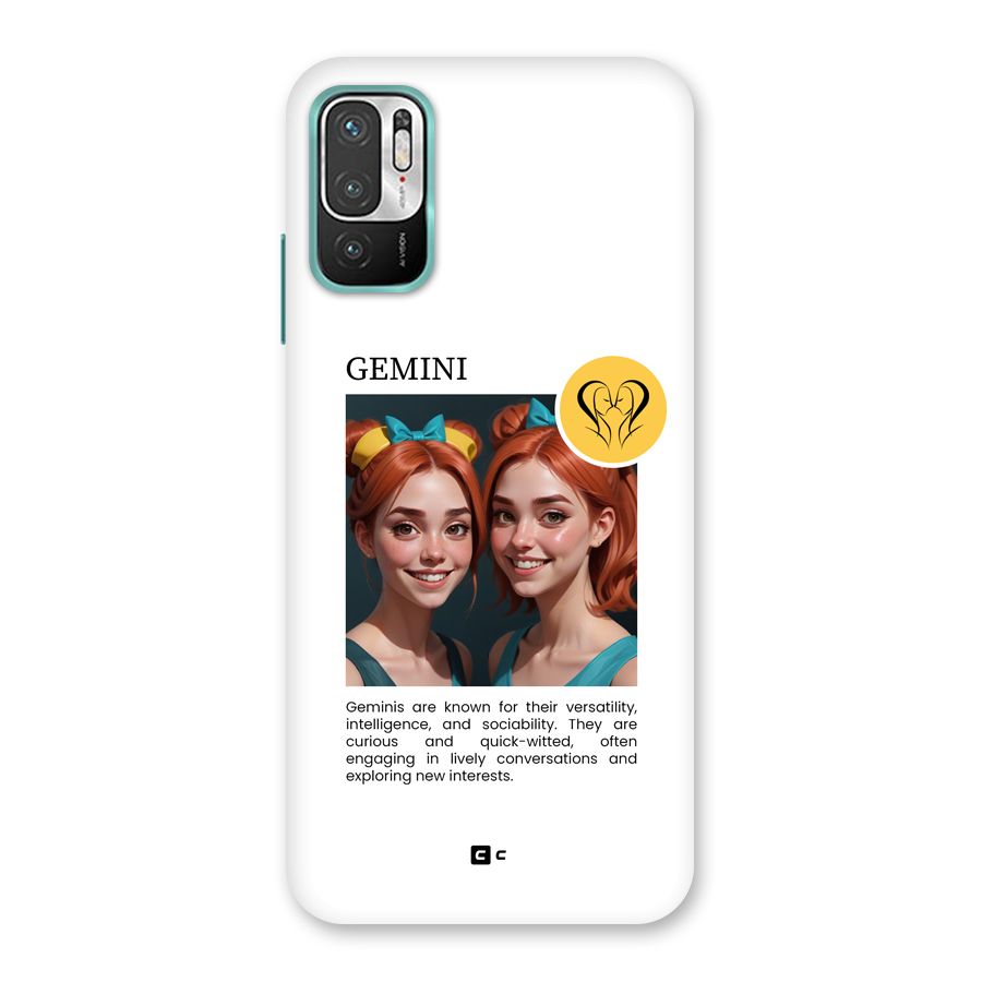 Golden Gemini Back Case for Redmi Note 10T 5G