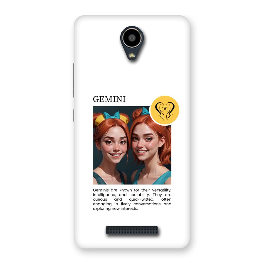 Golden Gemini Back Case for Redmi Note 2