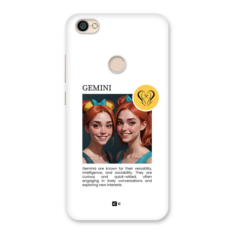 Golden Gemini Back Case for Redmi Y1 2017