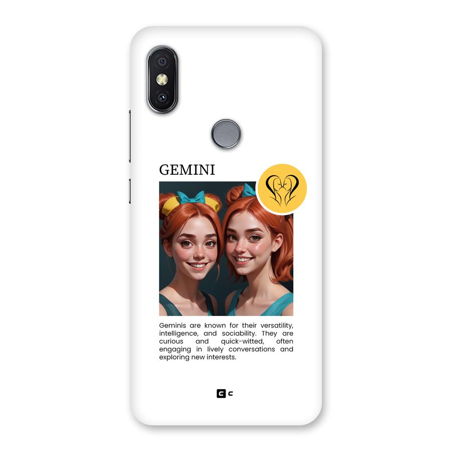 Golden Gemini Back Case for Redmi Y2