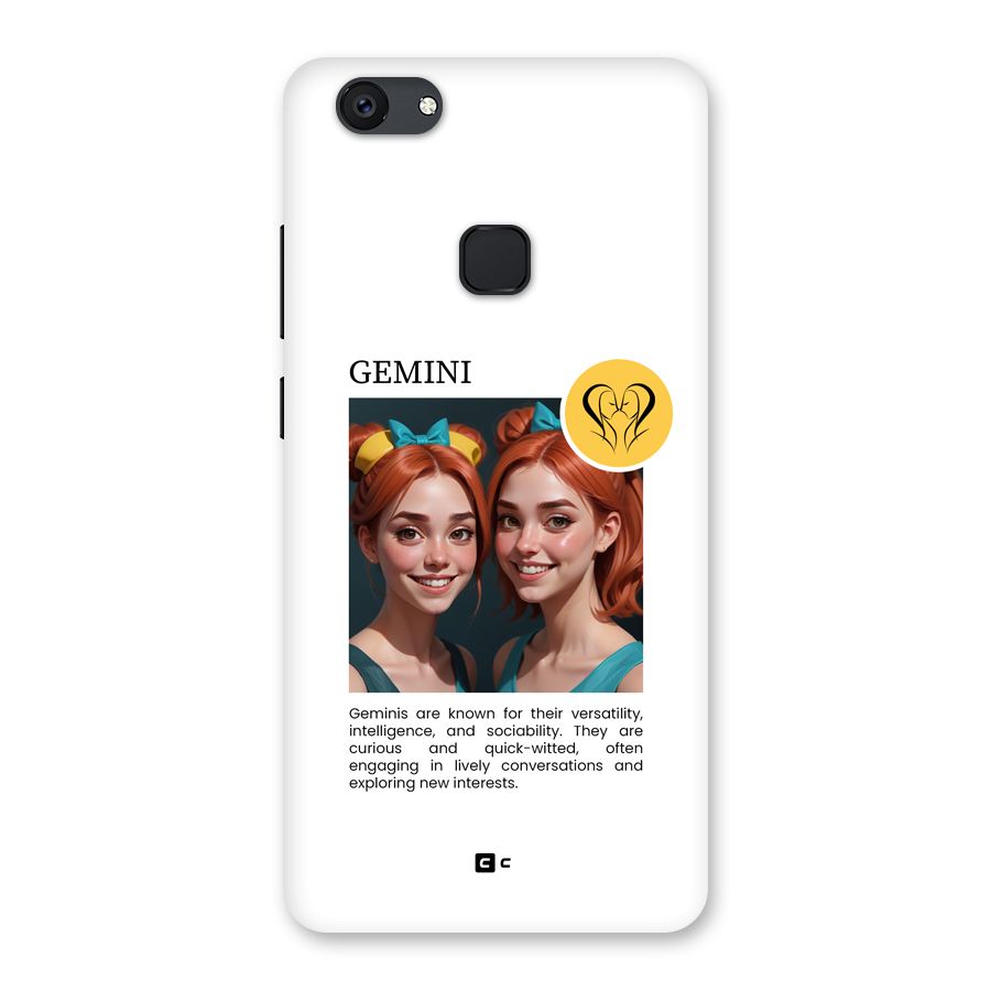 Golden Gemini Back Case for Vivo V7 Plus
