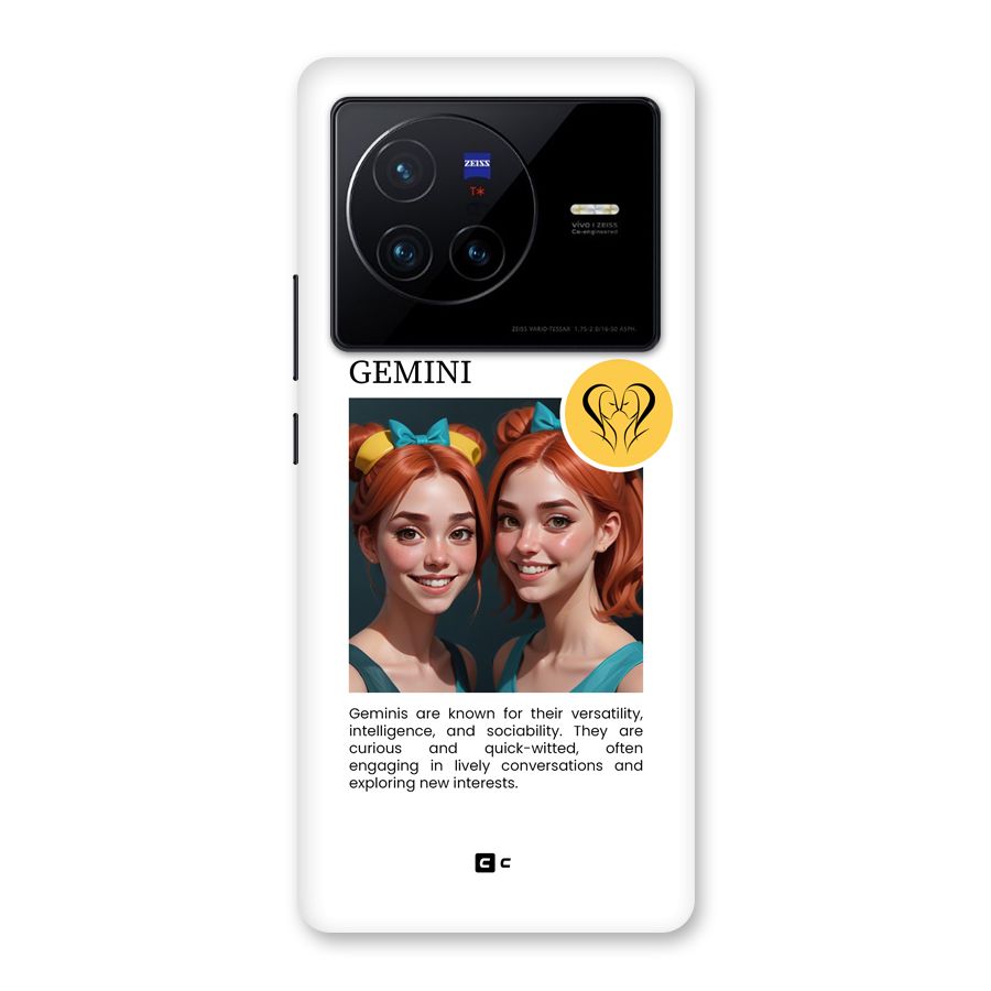 Golden Gemini Back Case for Vivo X80